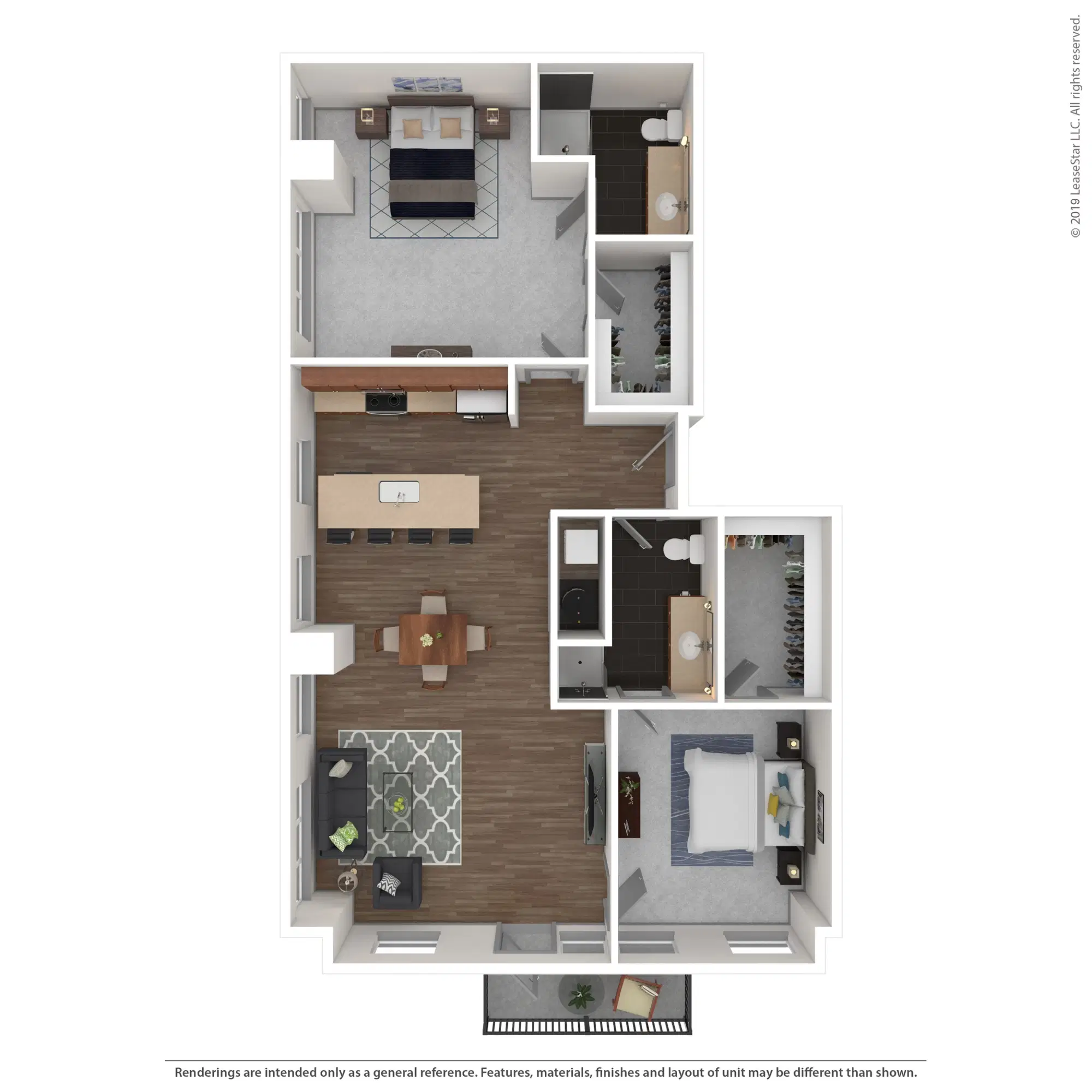 80 On The Commons, Columbus – Res #206 - 2 Bed 2 Bath
