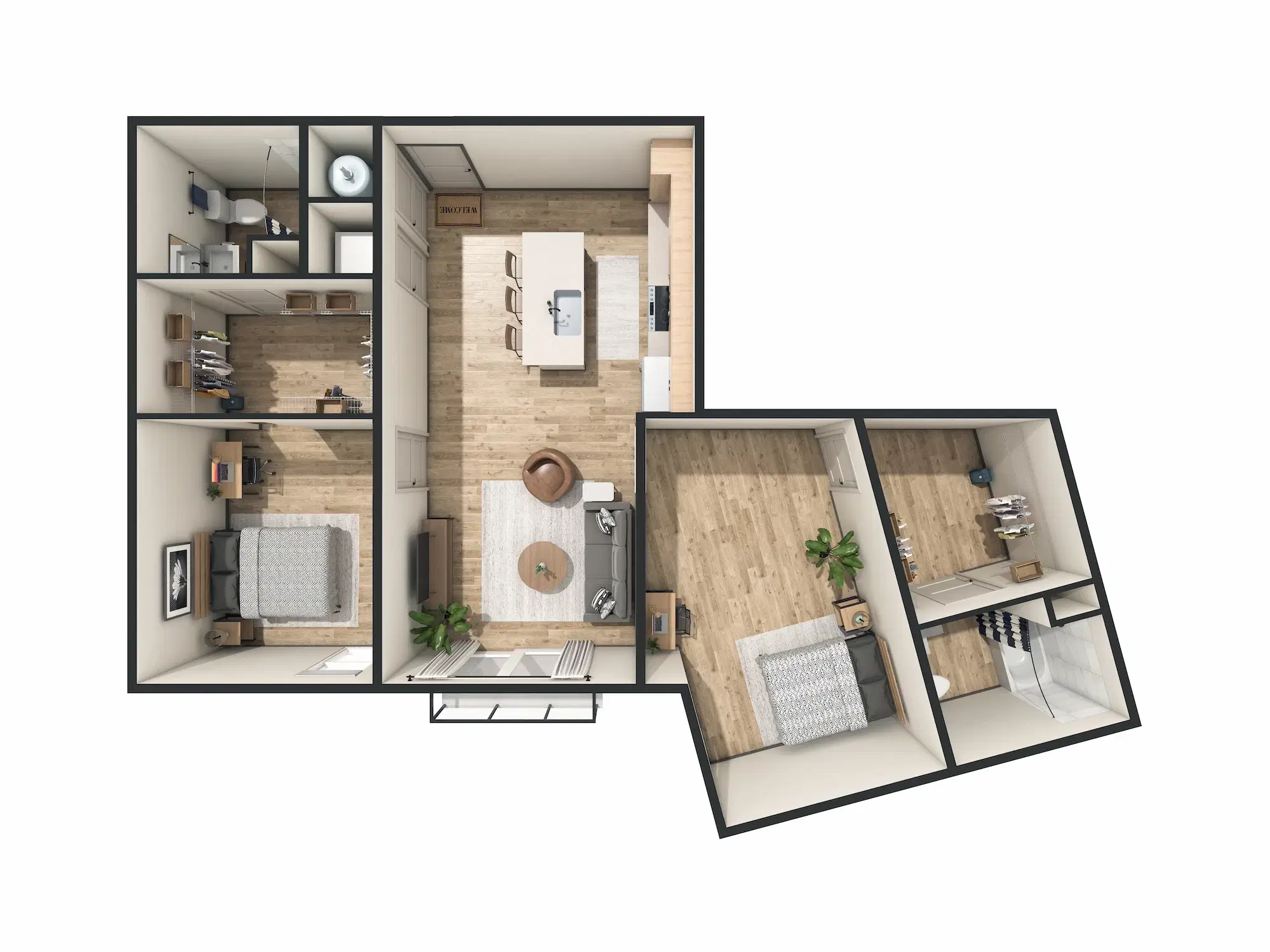 Replay Iowa City, Iowa City – Room in 2 bedroom 2 Bathroom | B2