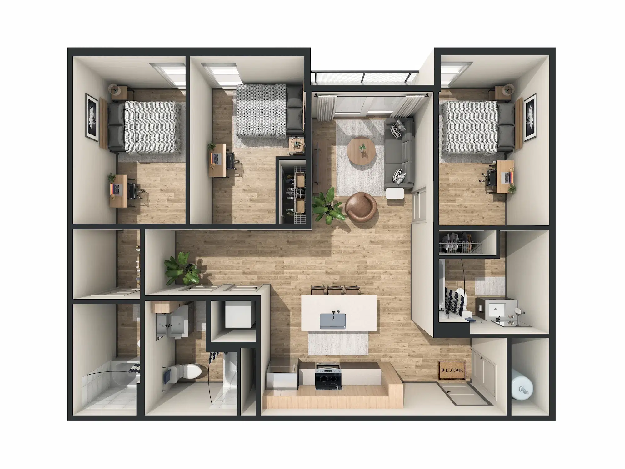 Replay Iowa City, Iowa City – Room in 3 bedroom 3 Bathroom | C8