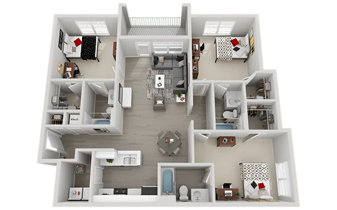Campus Edge, Raleigh – Private Room - Upgraded (3 Bed - 3 Bath)