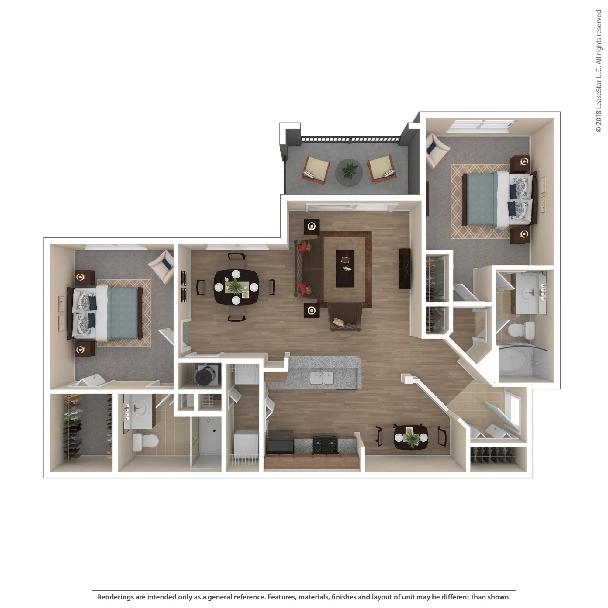The Preserve At Forest Creek, Memphis – Cedar Elm - 2 Bed 2 Bath