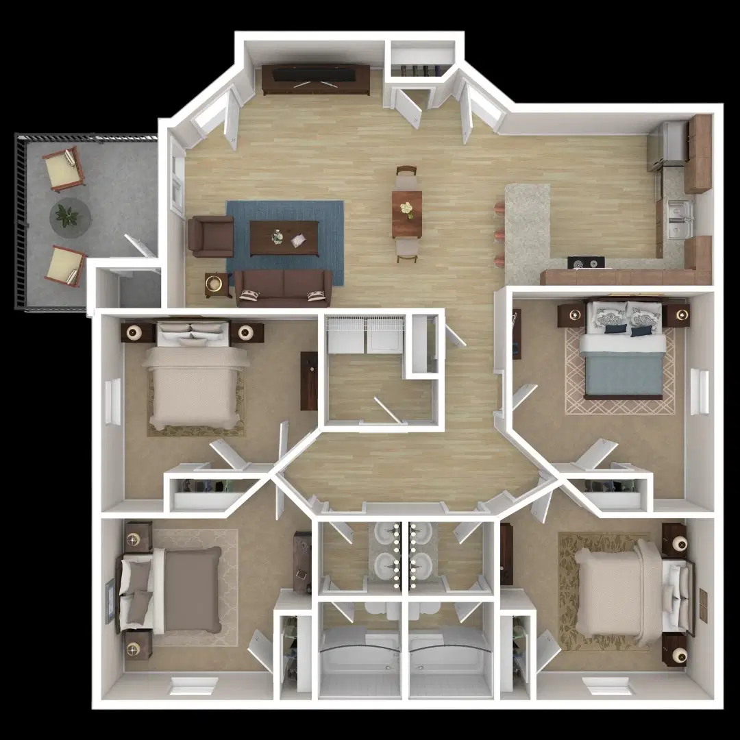 The Tate On Howard, Kalamazoo – The Soho Room in 4 Bedroom 2 Bathroom