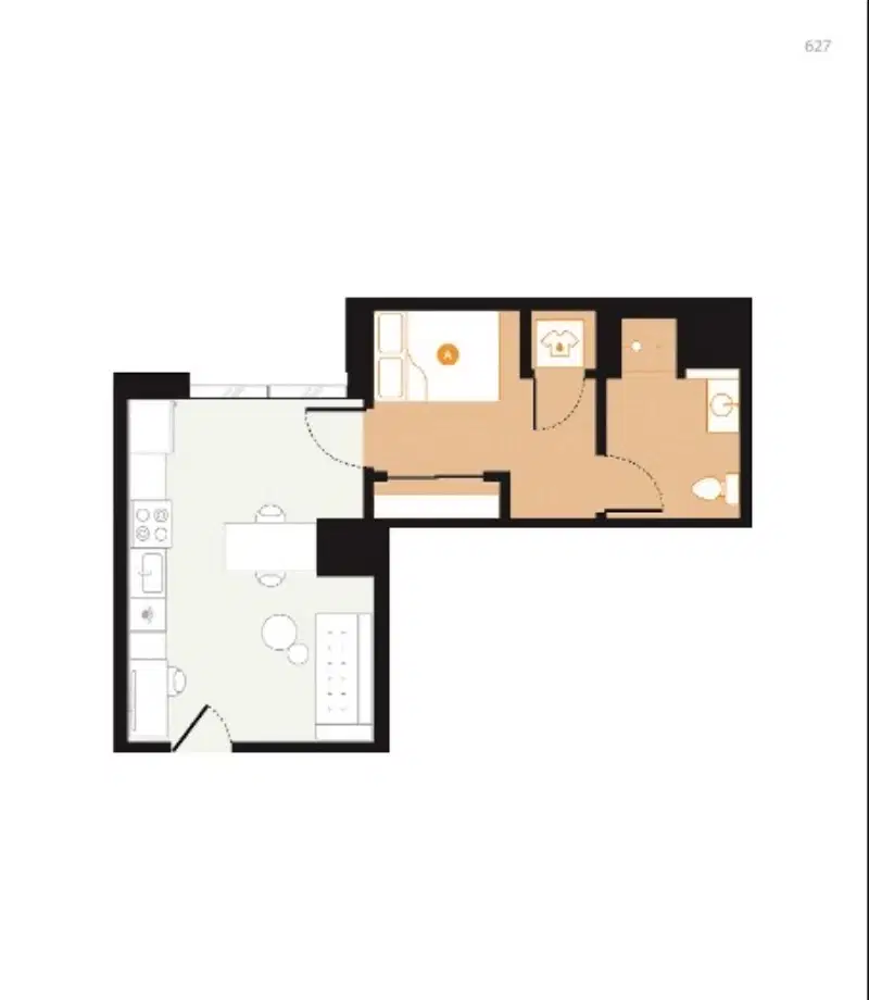 Hub on Campus, Champaign – 1 Bed 1 Bath