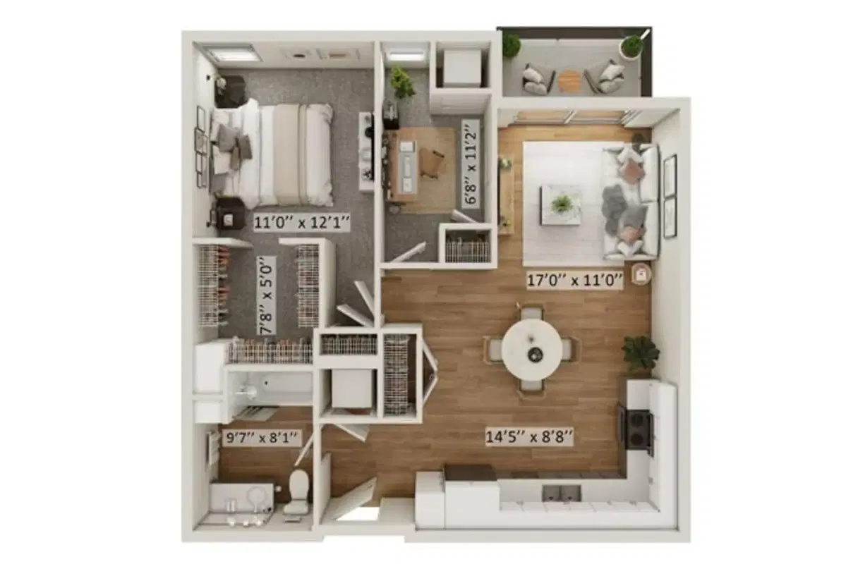 Minnetonka Station, Minnetonka – Camelot A - 1 Bed 1 Bath