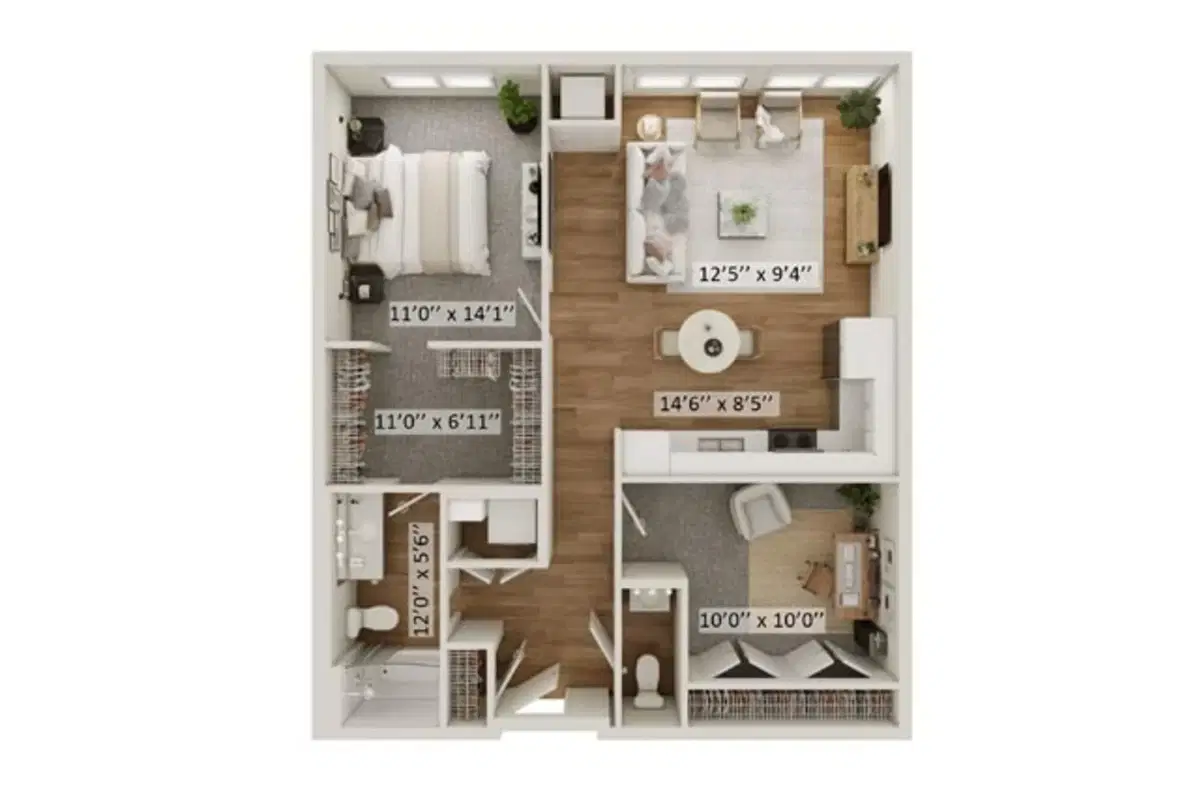 Minnetonka Station, Minnetonka – Camelot D With Den - 1 Bed 1.5 Bath