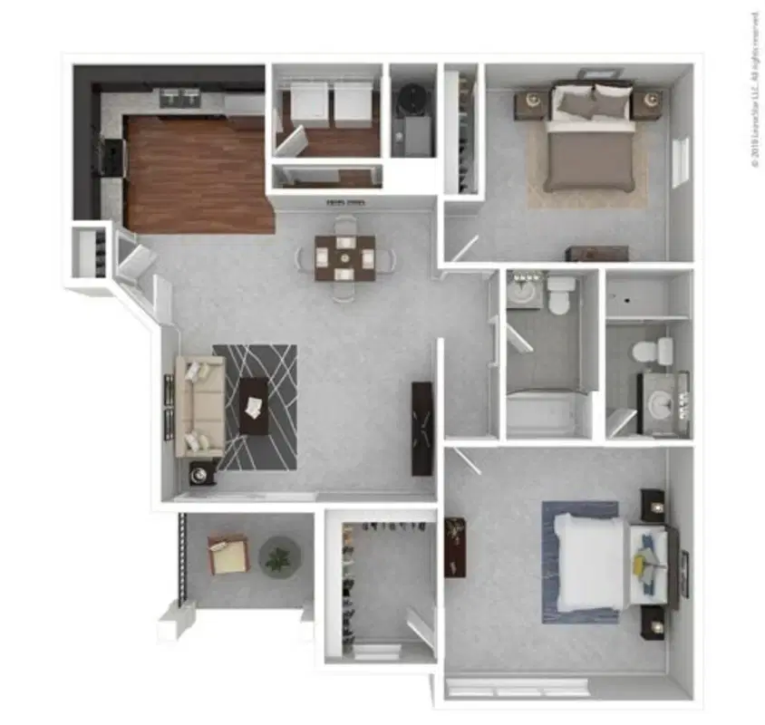 The Gramercy, New Albany – Serafin Upper - 2 Bed 2 Bath
