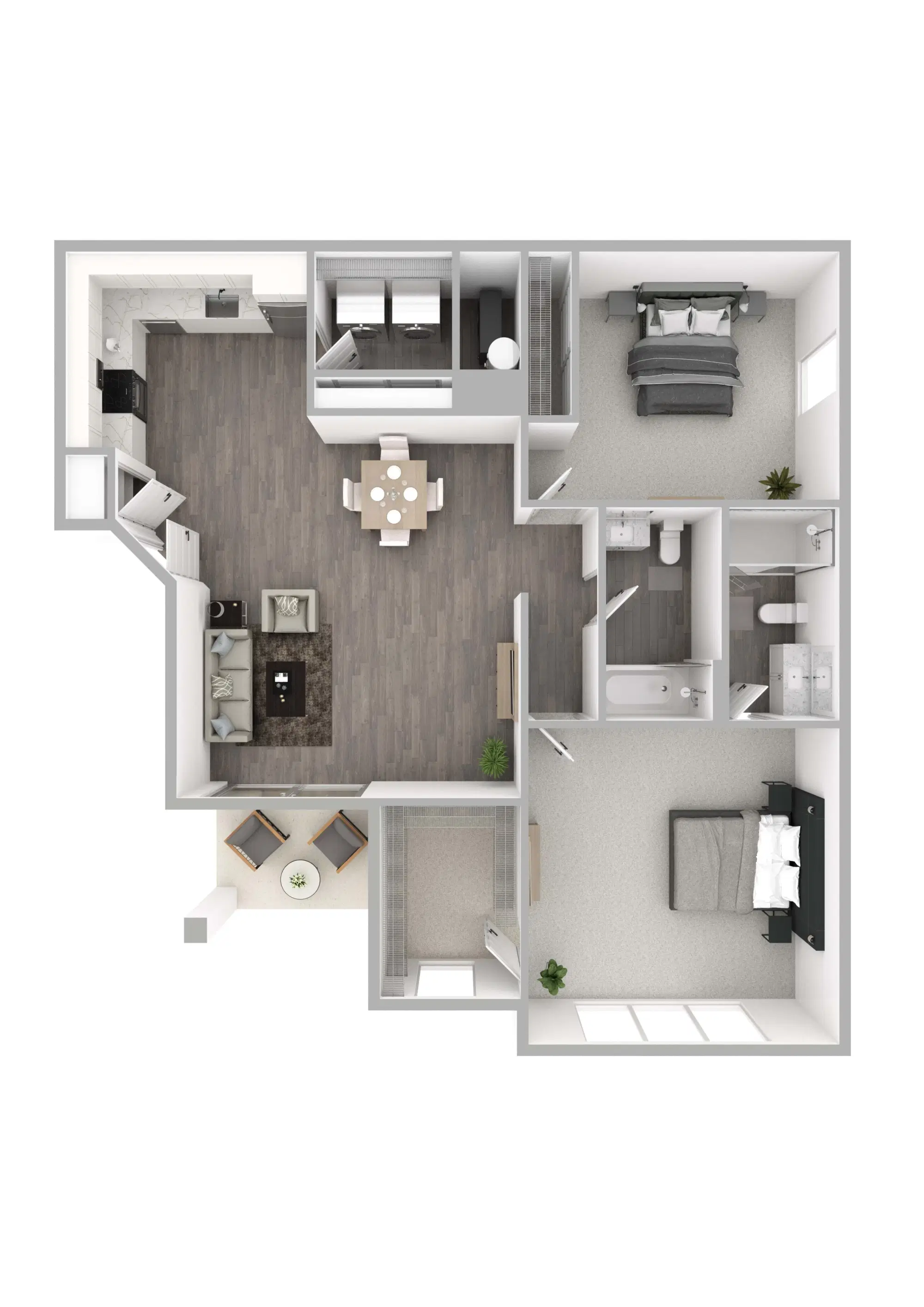The Gramercy, New Albany – Serafin Upper Renovated - 2 Bed 2 Bath