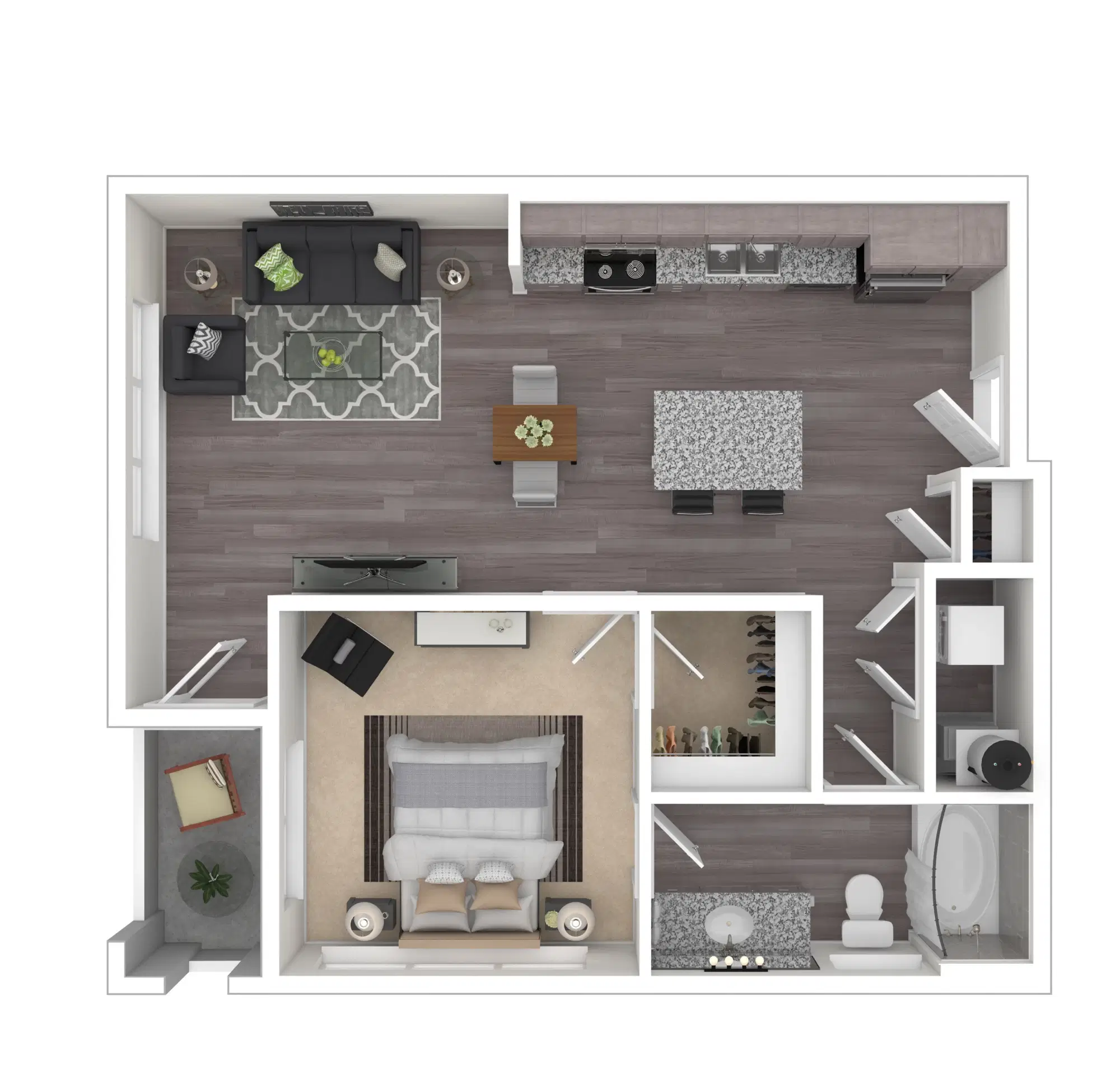 Normandy, Columbus – A3-1 - 1 bed 1 bath