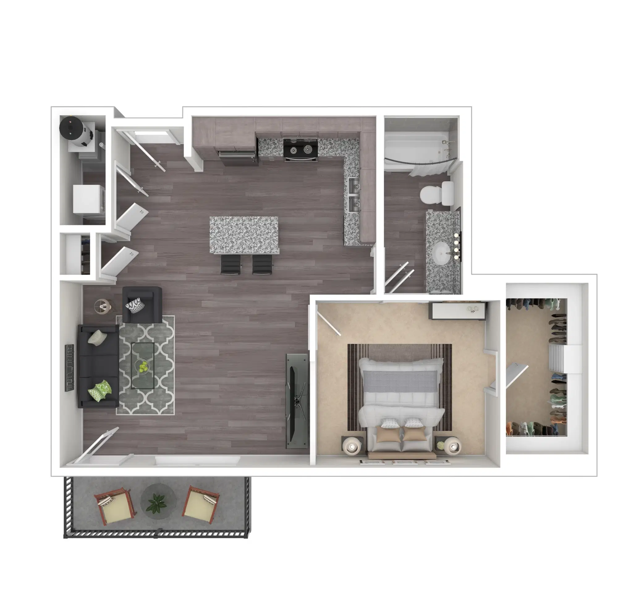 Normandy, Columbus – A6 - 1 Bed - 1 Bath