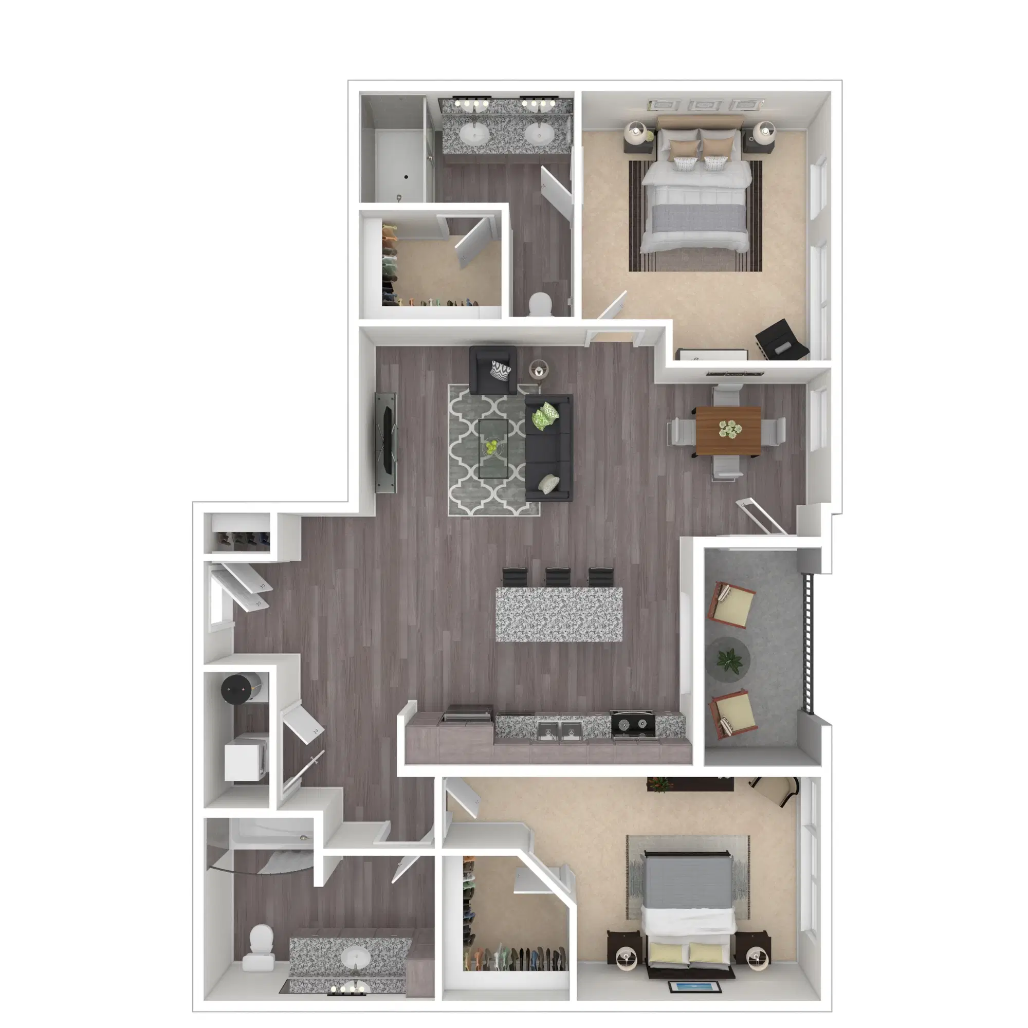 Normandy, Columbus – B3-2 - 2 Bed - 2 Bath