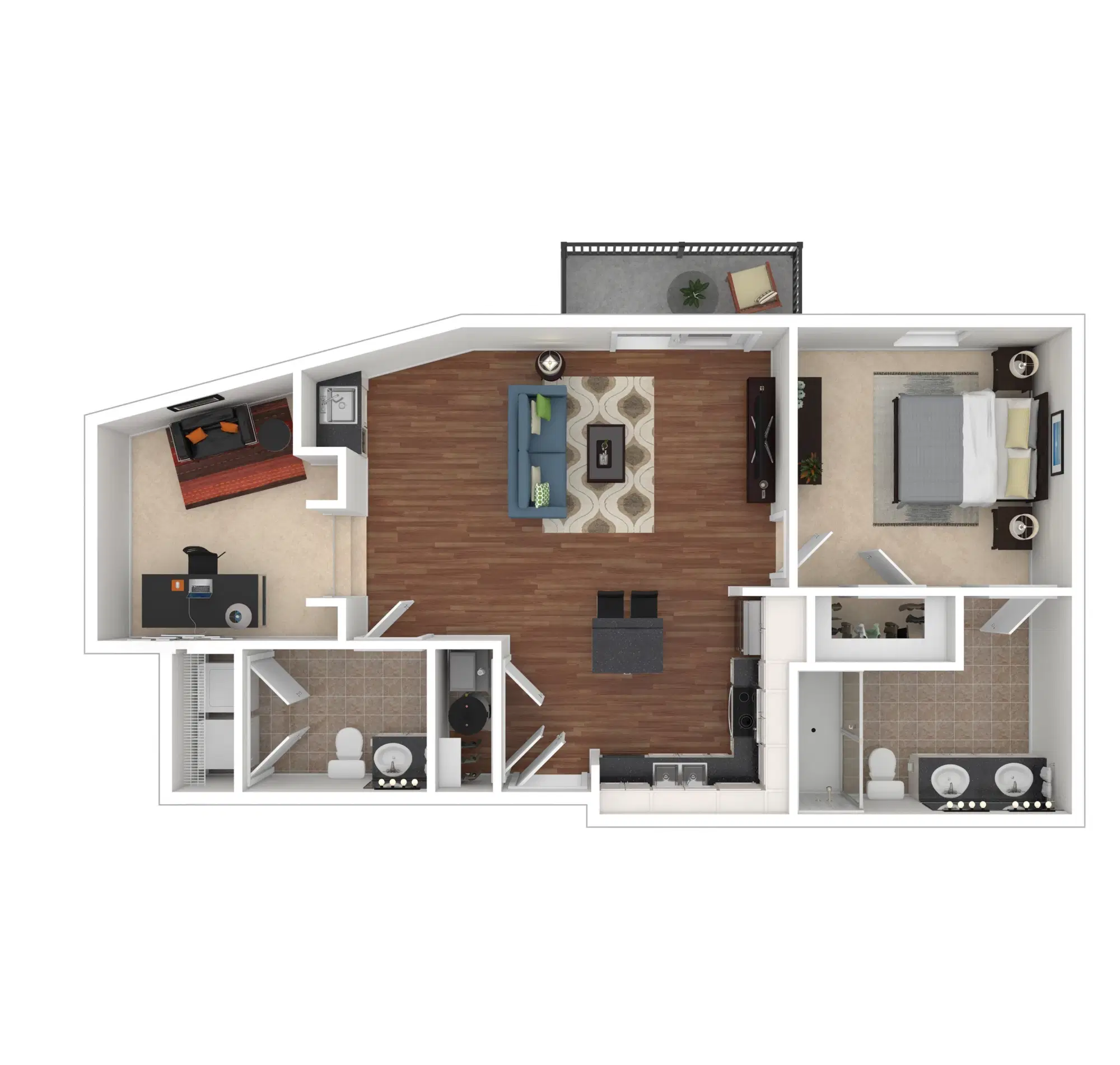 Tribeca, Columbus – Fulton- 1 bed 2 bath