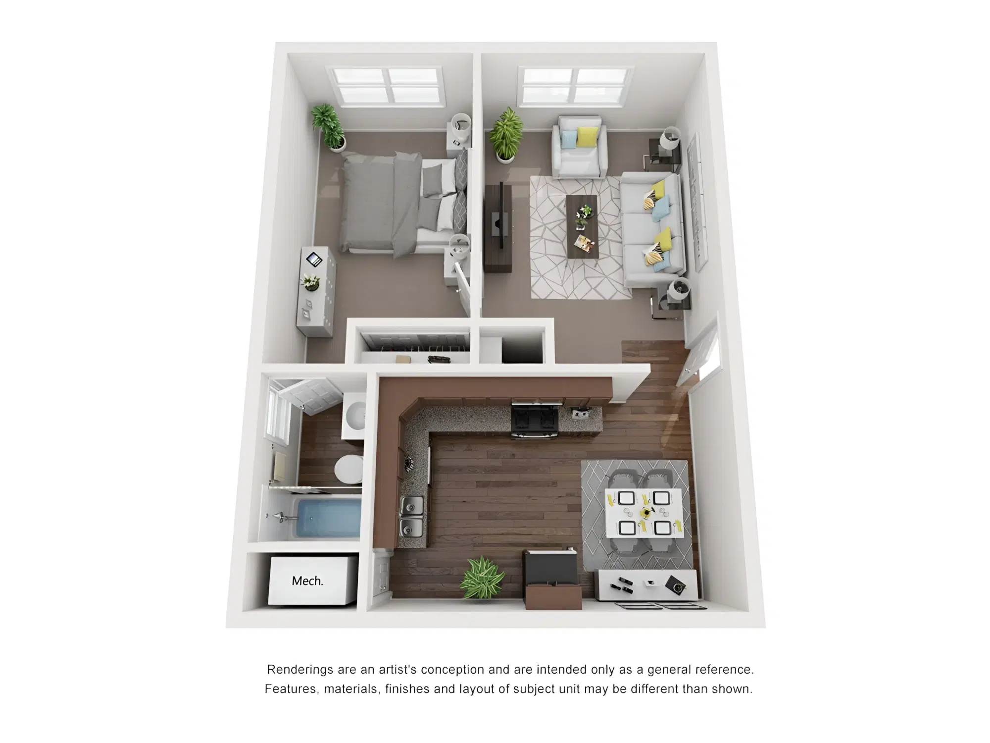 Pinecrest Apartments, Normal – 1 Bedroom 1 Bathroom