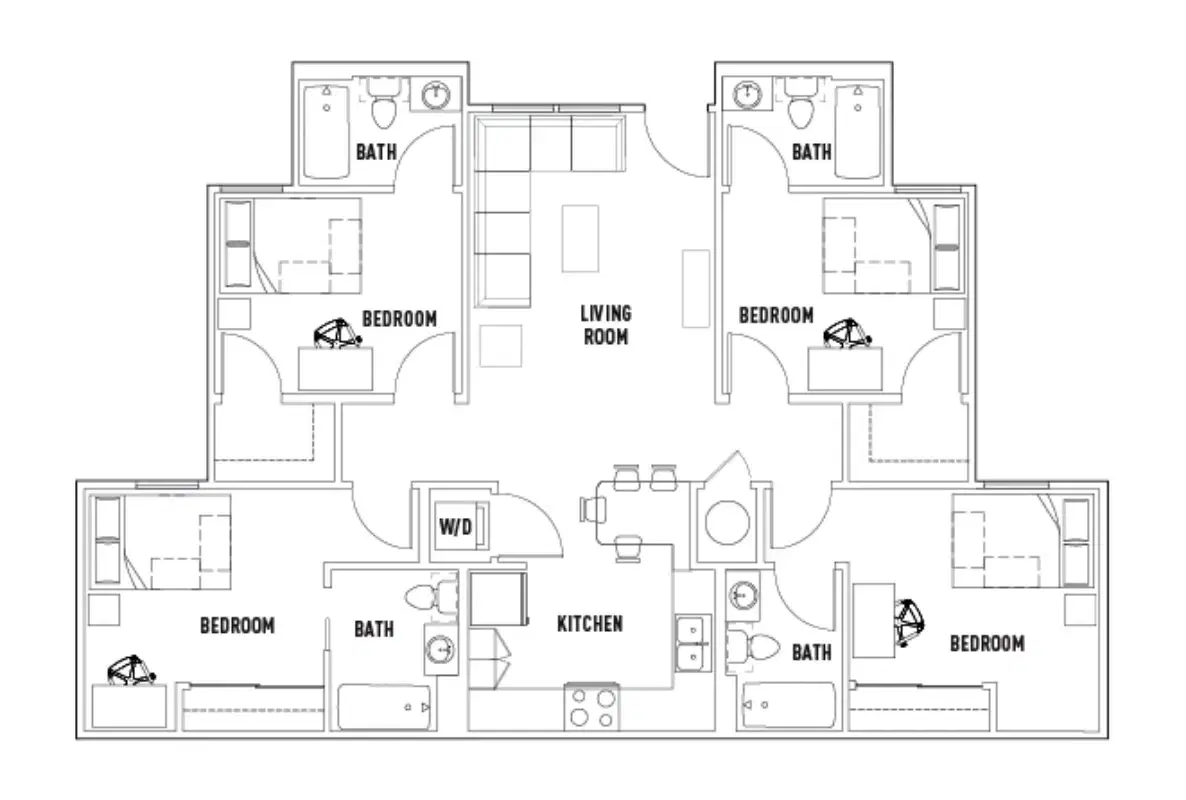 The Nest, Kennesaw – Room in 4 Bed - 4 Bath