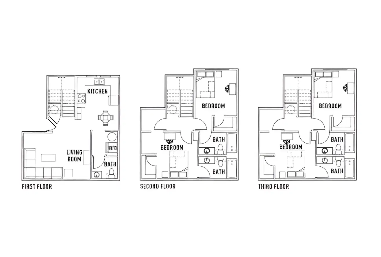 The Nest, Kennesaw – Room in 4 Bed - 4.5 Bath Townhome