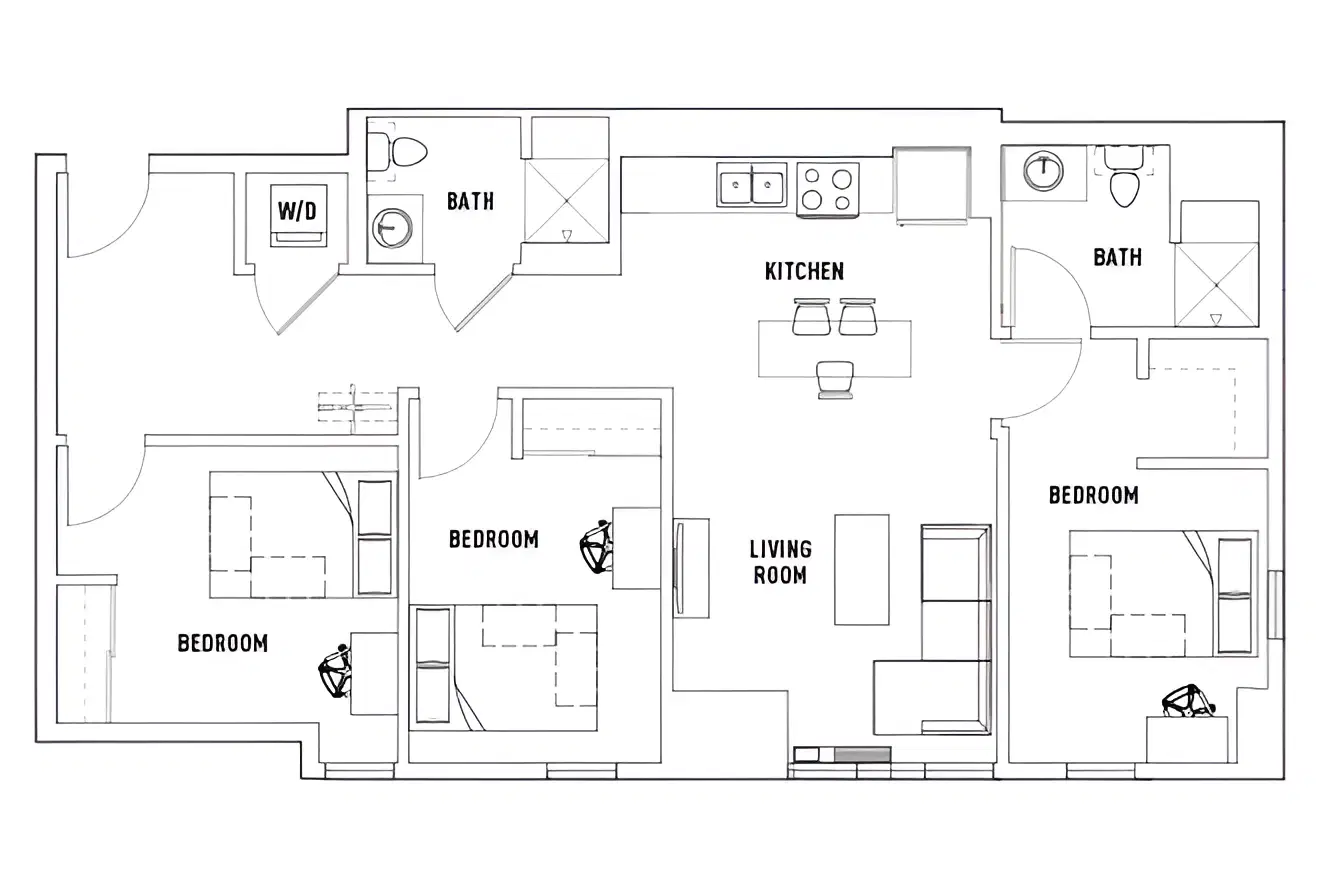 The 515, Eugene – Room in 3 Bed - 2 Bath A