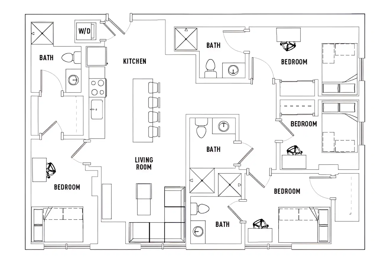 959 Franklin, Eugene – Room in 4 Bed - 4 Bath A