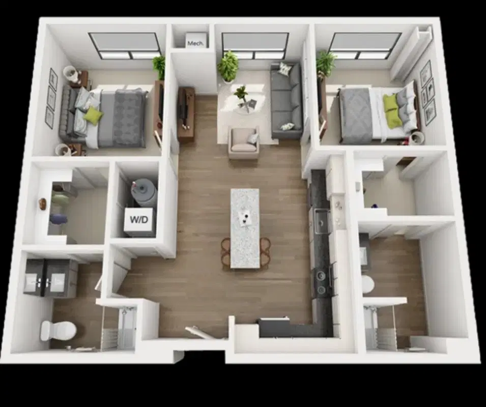 SkyVue, Pittsburgh – 2 Bedroom 2 Bathroom