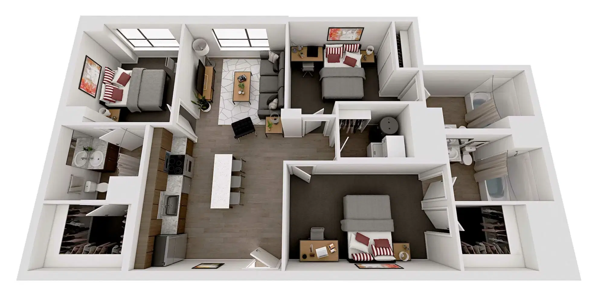 Everly On The Loop, St Louis – Room in 3 Bedroom 3 Bathroom | C3 Penthouse
