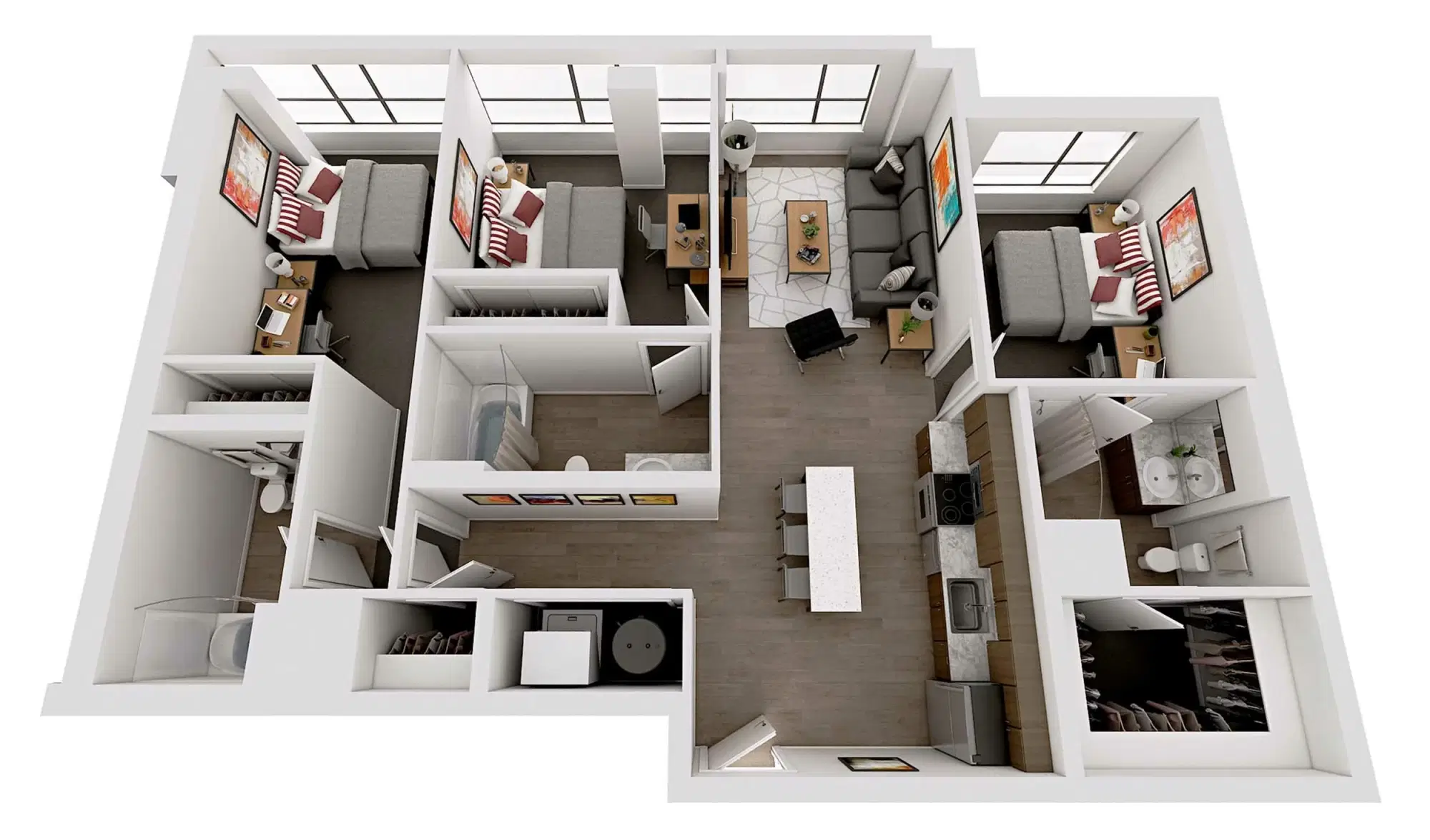 Everly On The Loop, St Louis – Room in 3 Bedroom 3 Bathroom | C6 Penthouse