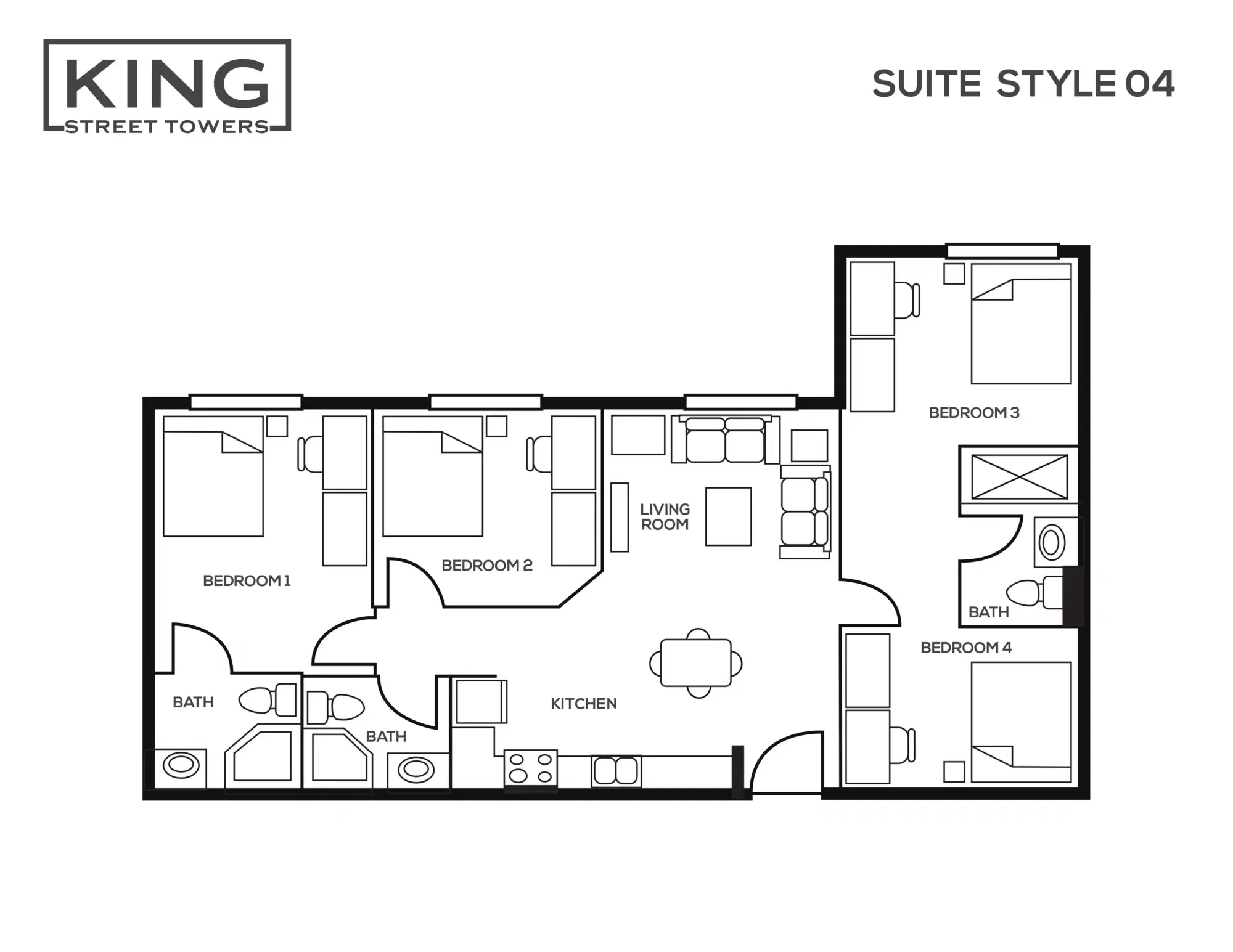 King Street Towers, Waterloo – 4 Bed 3 Bath