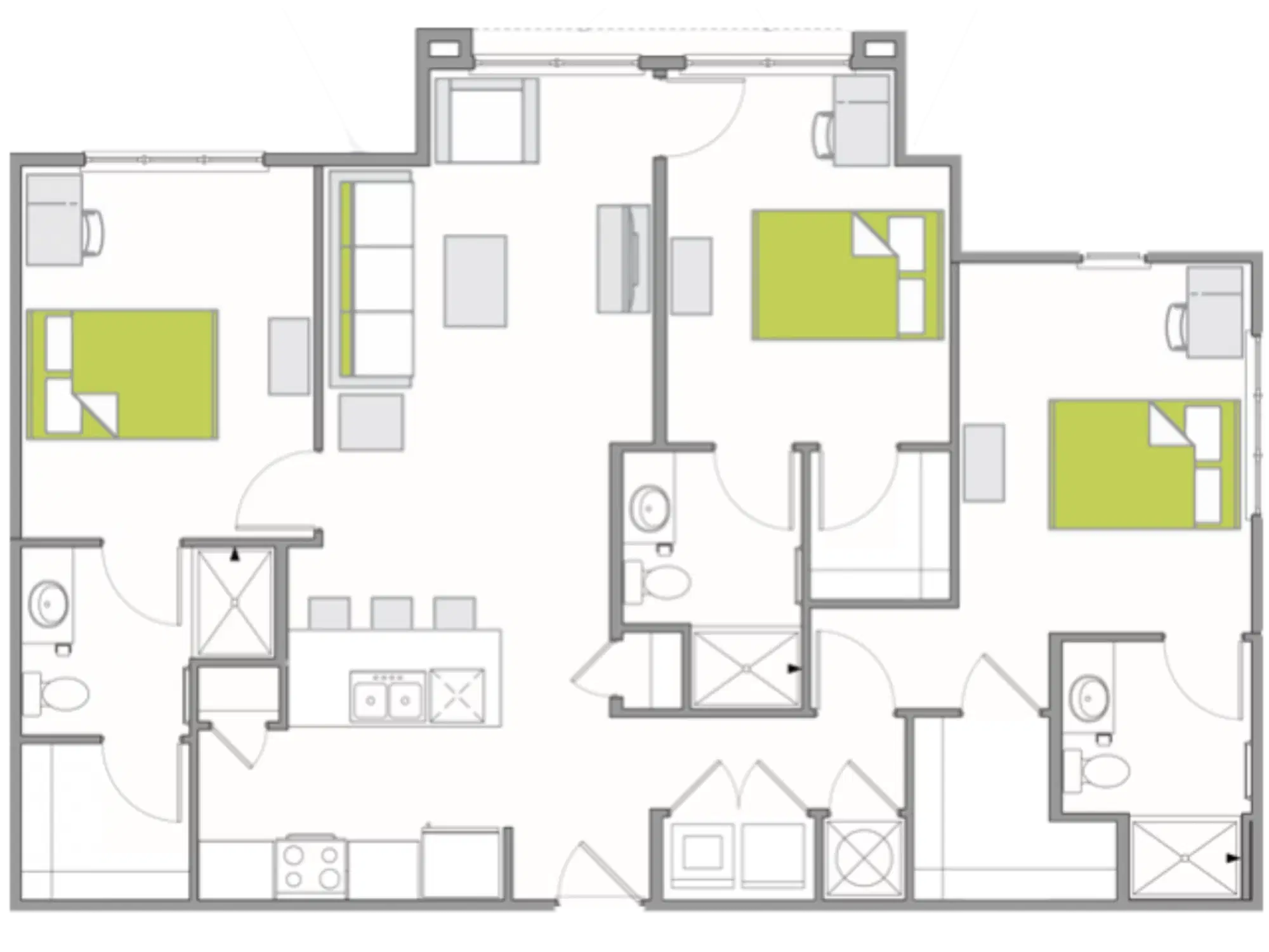 930 NoMo, Charleston – Private Room (3 Bed - 3 Bath)