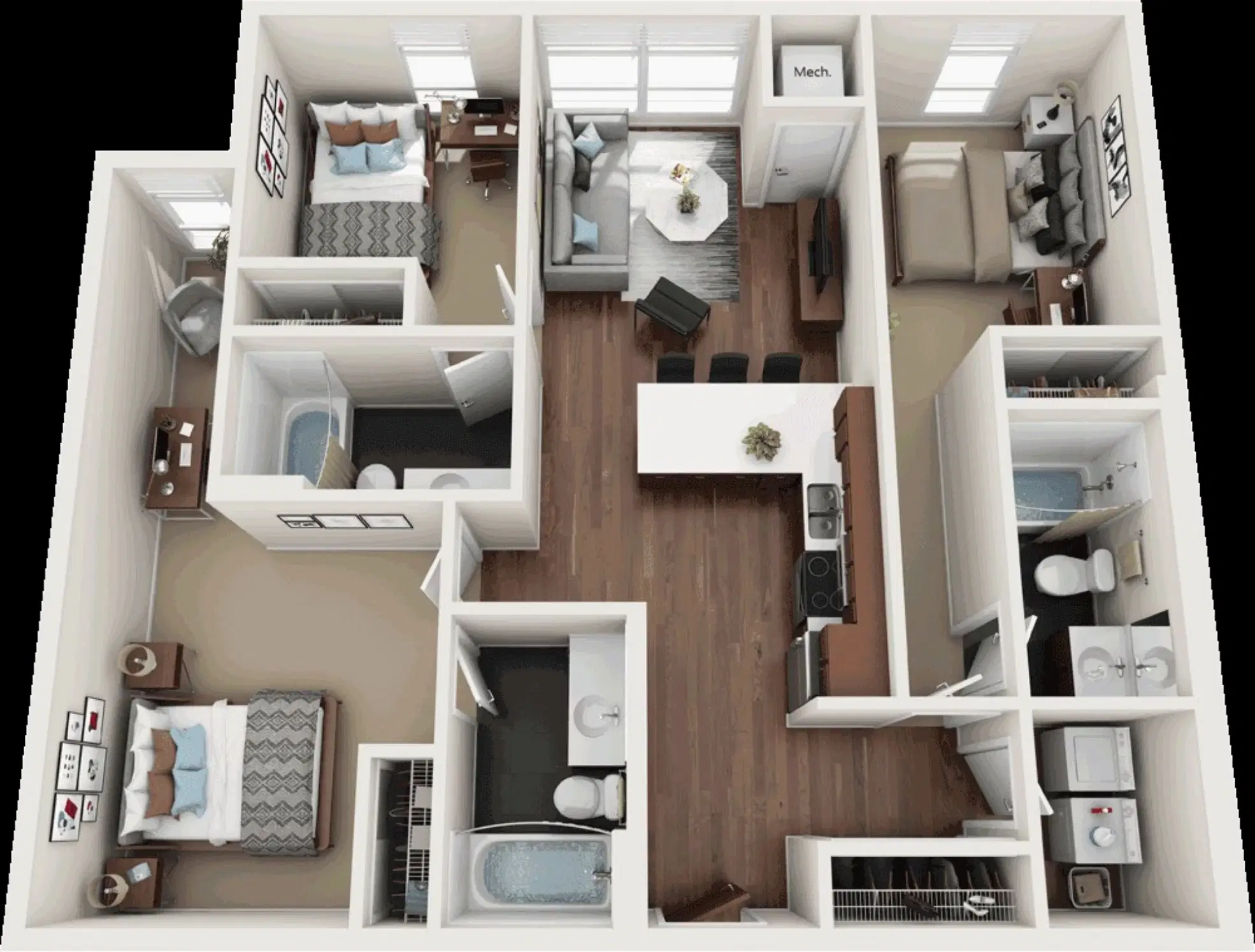 WaHu, Minneapolis – 3 Bedroom 3 Bathroom