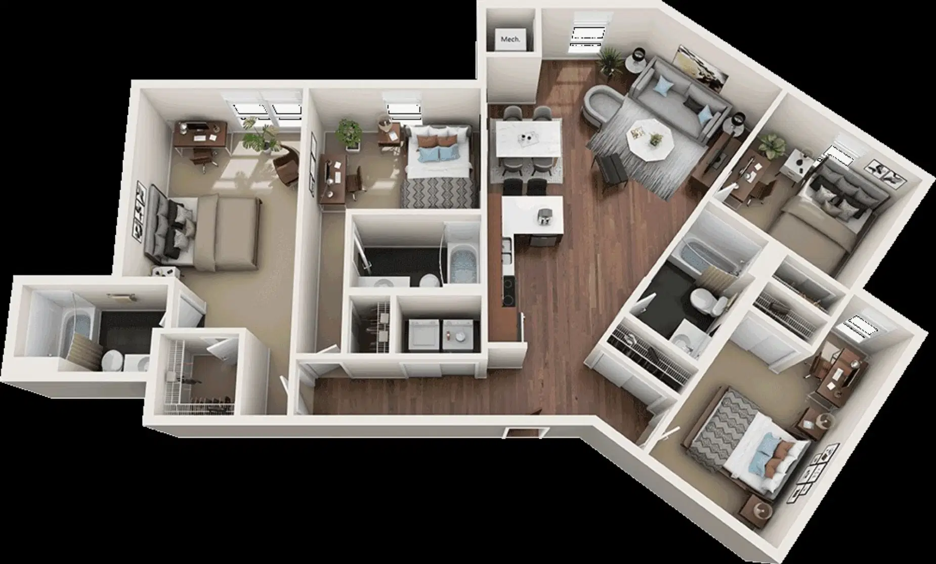 WaHu, Minneapolis – 4 Bedroom 3 Bathroom