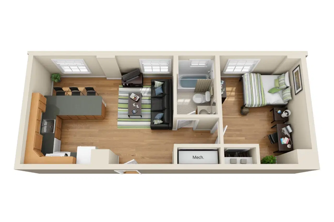 Coronado Place & Towers, St. Louis – 1 Bedroom 1 Bathroom