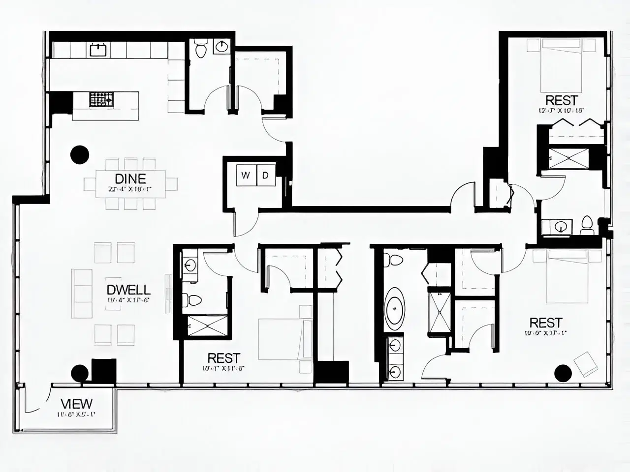 The Residences At 8 E Huron, Chicago – 3 Bed 3.5 Bath