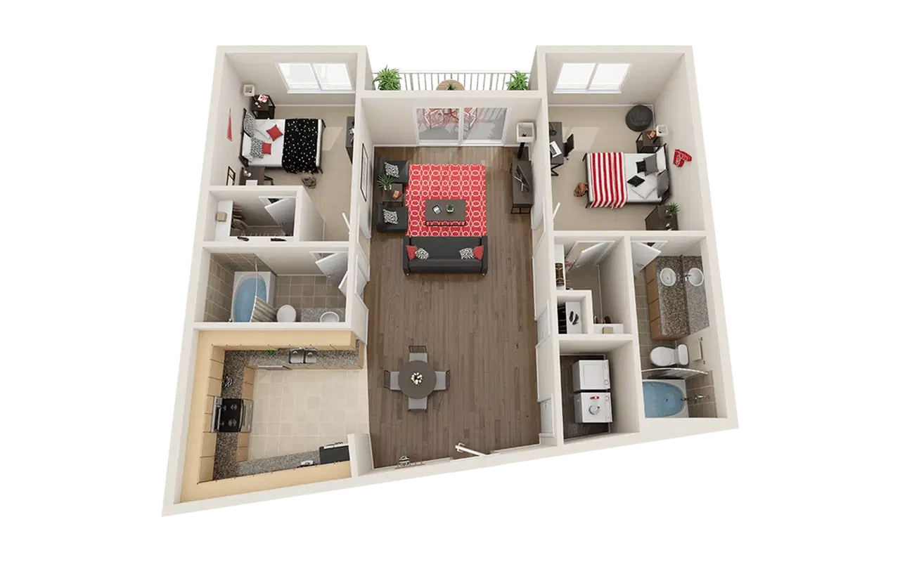 The Venue On Guadalupe, Austin – Private Room - B10 (2 Bed - 2 Bath)