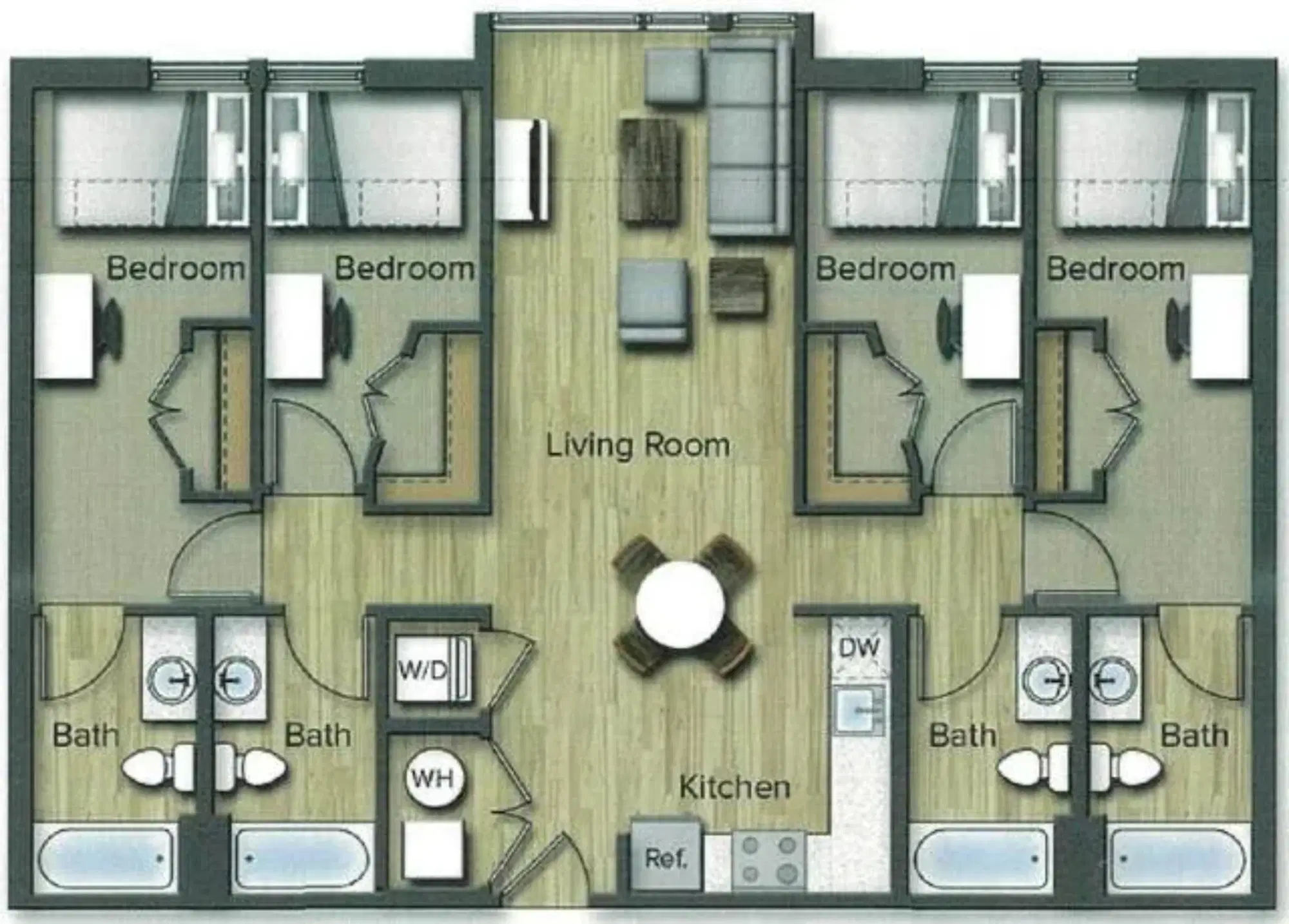 Terrapin Row, College Park – 4 Bedroom 4 Bathroom