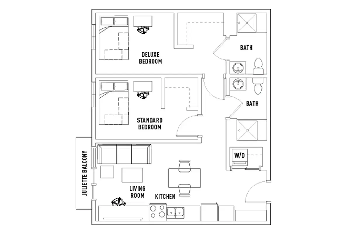 Campus Edge On Pierce, West Lafayette – Room in 2 Bed - 2 Bath B