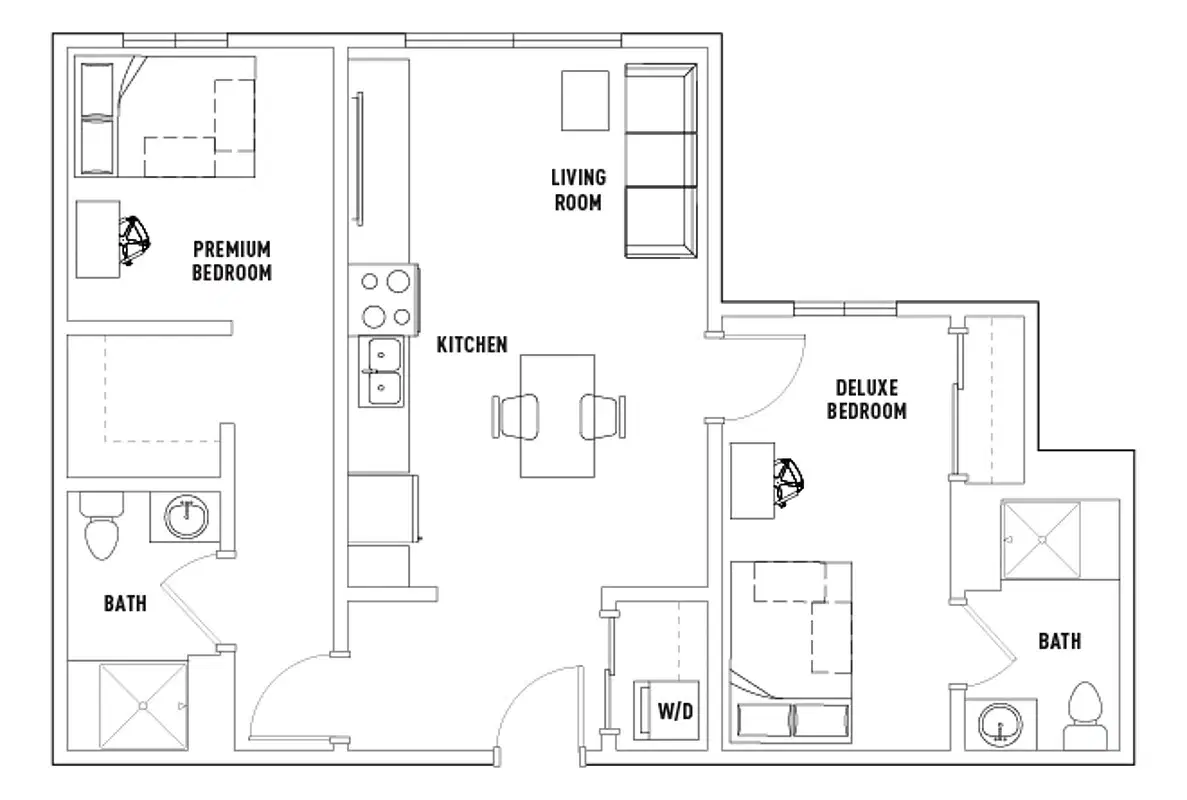 Campus Edge On Pierce, West Lafayette – Room in 2 Bed - 2 Bath C