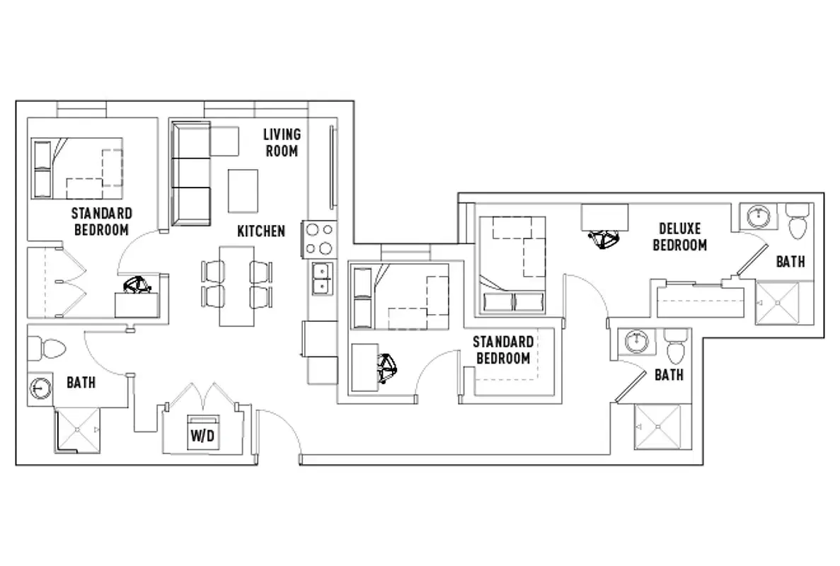 Campus Edge On Pierce, West Lafayette – Room in 3 Bed - 3 Bath C
