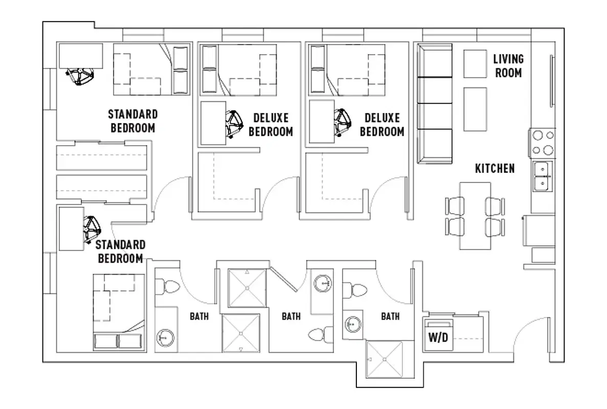 Campus Edge On Pierce, West Lafayette – Room in 4 Bed - 3 Bath B