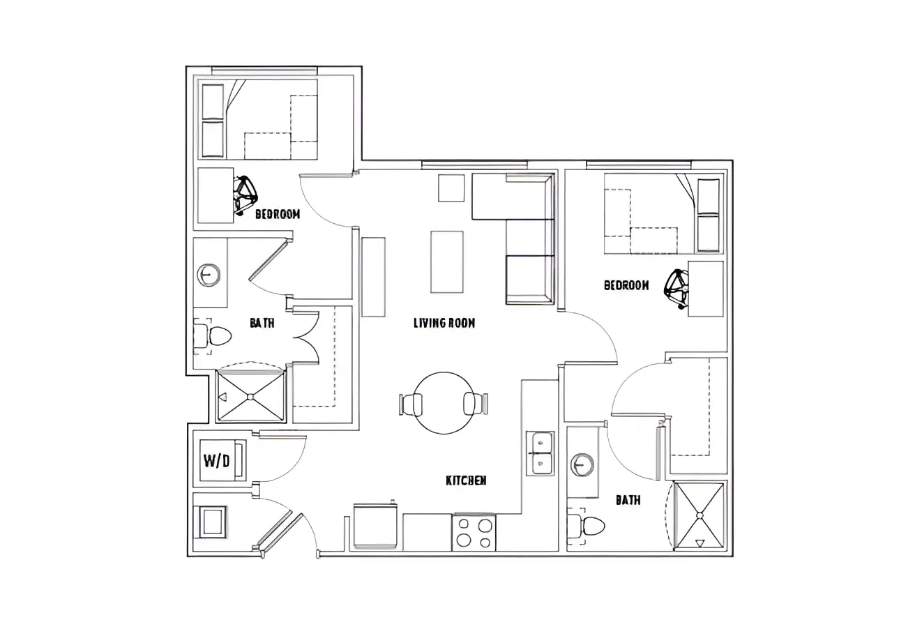 U Centre On College, Clemson – Room in 2 Bed - 2 Bath B