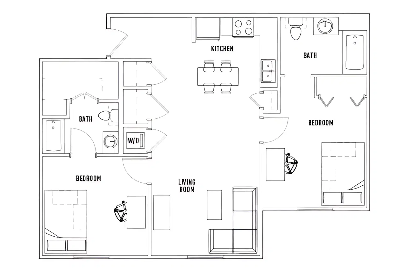 University Crossings, Charlotte – Room in 2 Bed - 2 Bath B