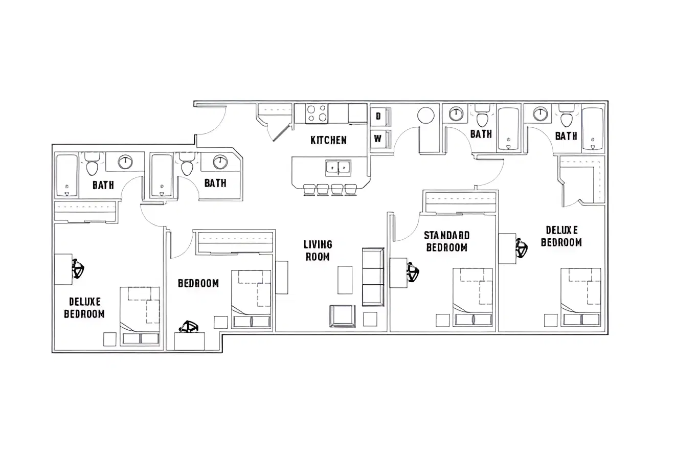 Newtown Crossing, Lexington – Room in 4 Bed - 4 Bath B