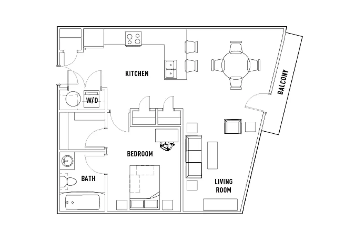 Crest At Pearl, Austin – 1 Bed - 1 Bath D