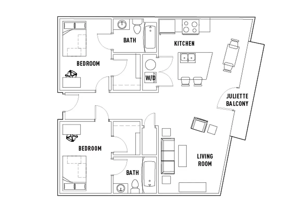 Crest At Pearl, Austin – Room in 2 Bed - 2 Bath B