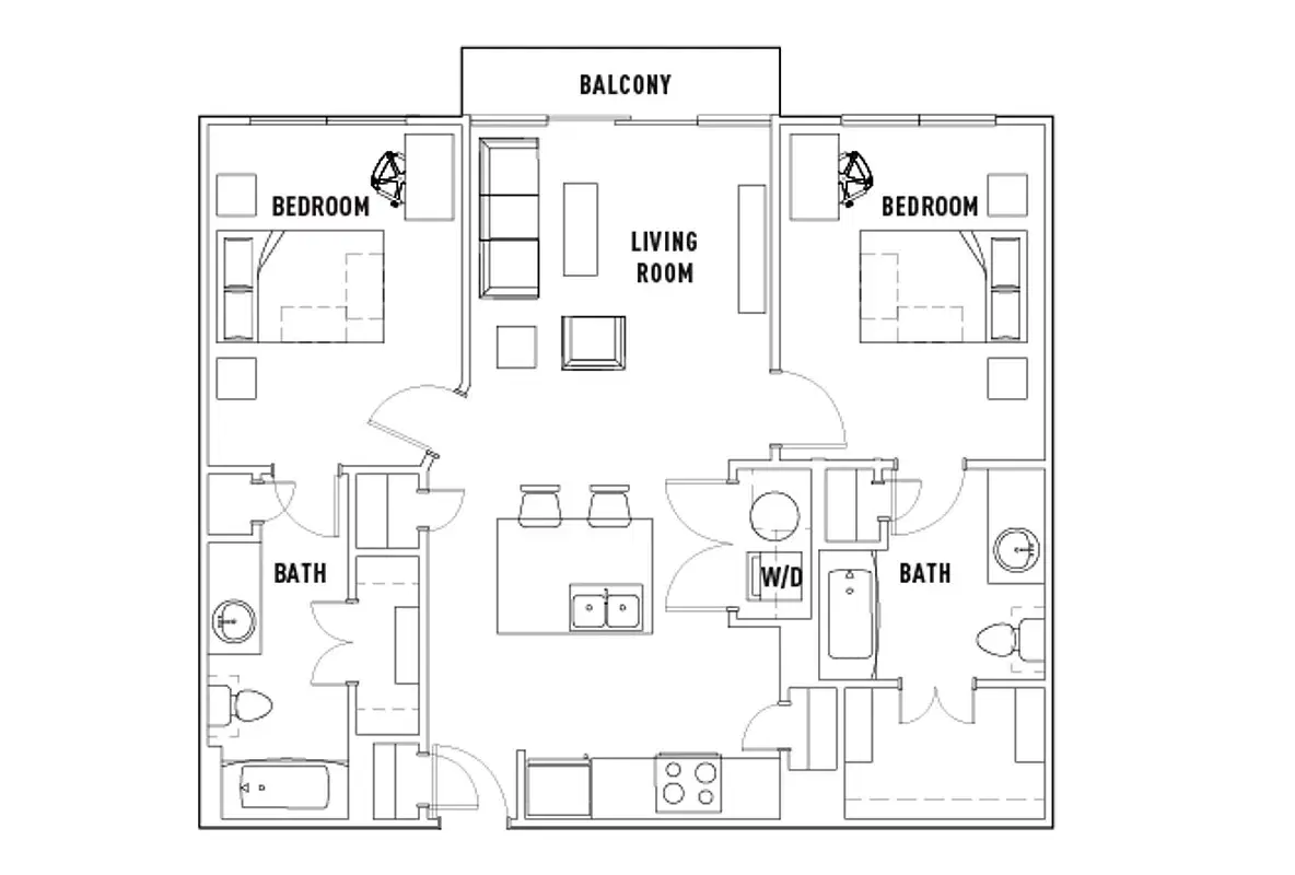 Crest At Pearl, Austin – Room in 2 Bed - 2 Bath G