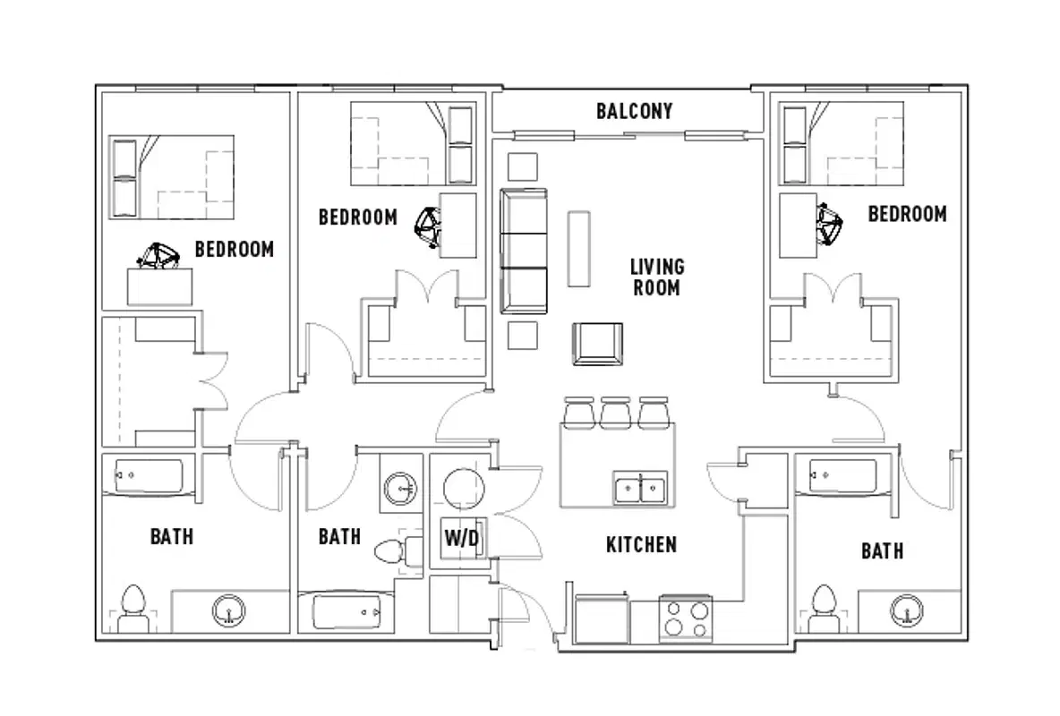 Crest At Pearl, Austin – Room in 3 Bed - 3 Bath B