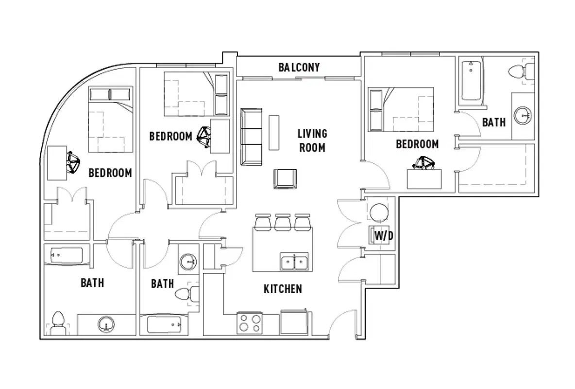 Crest At Pearl, Austin – Room in 3 Bed - 3 Bath C