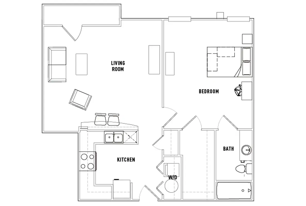 2nd Avenue Centre, Gainesville – 1 Bed - 1 Bath B