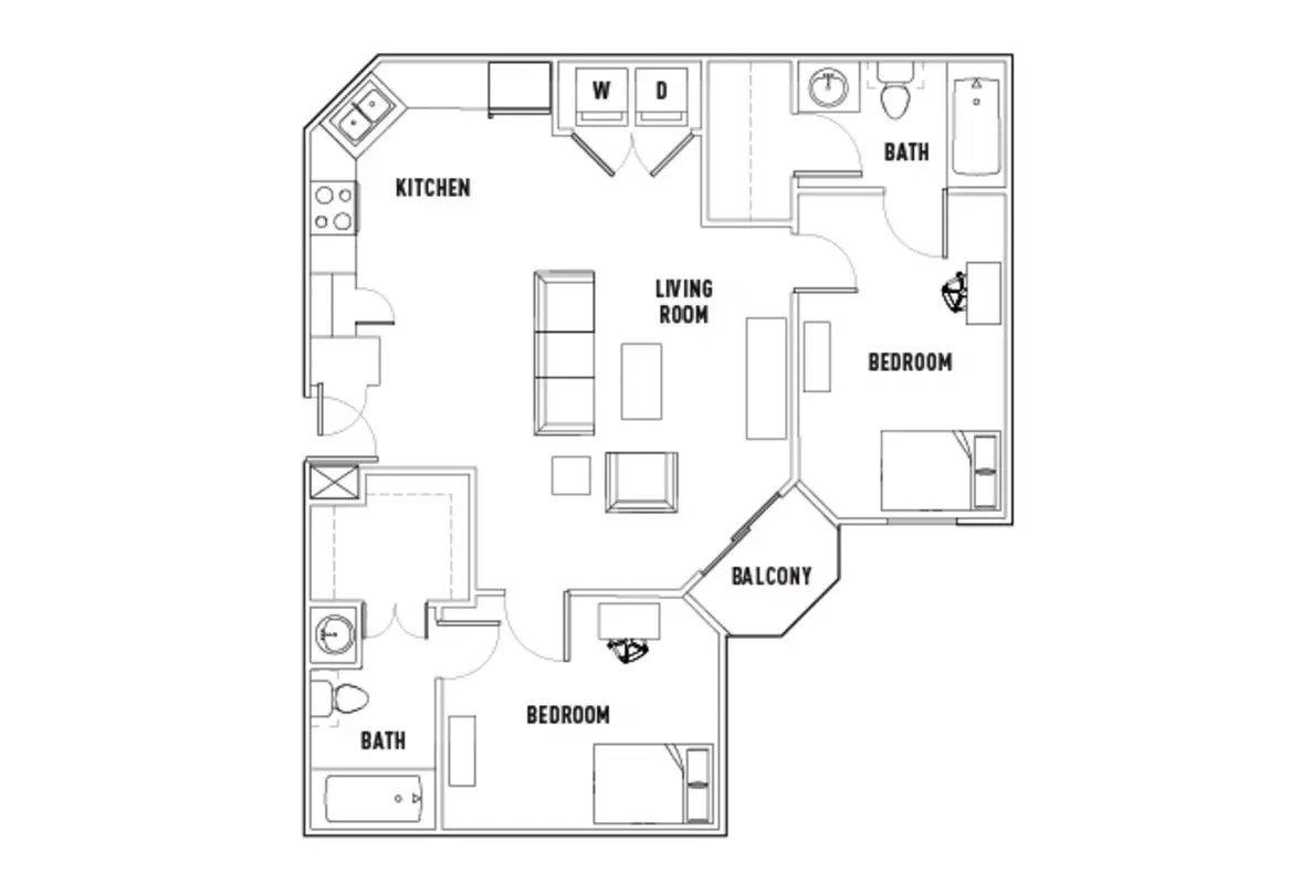 26 West, Austin – Room in 2 Bed - 2 Bath Corner B