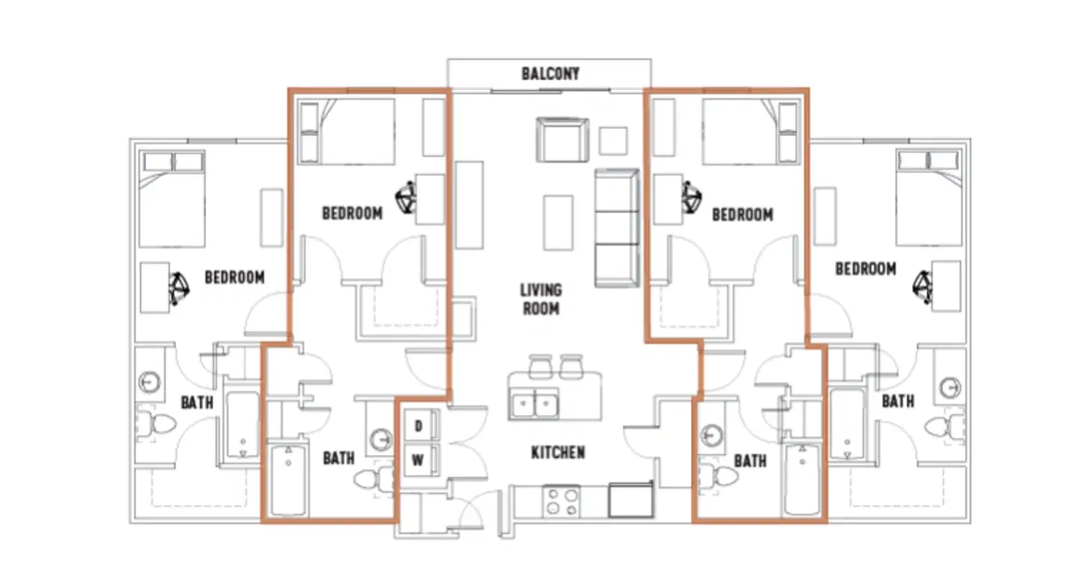 26 West, Austin – Room in 4 Bed - 4 Bath A