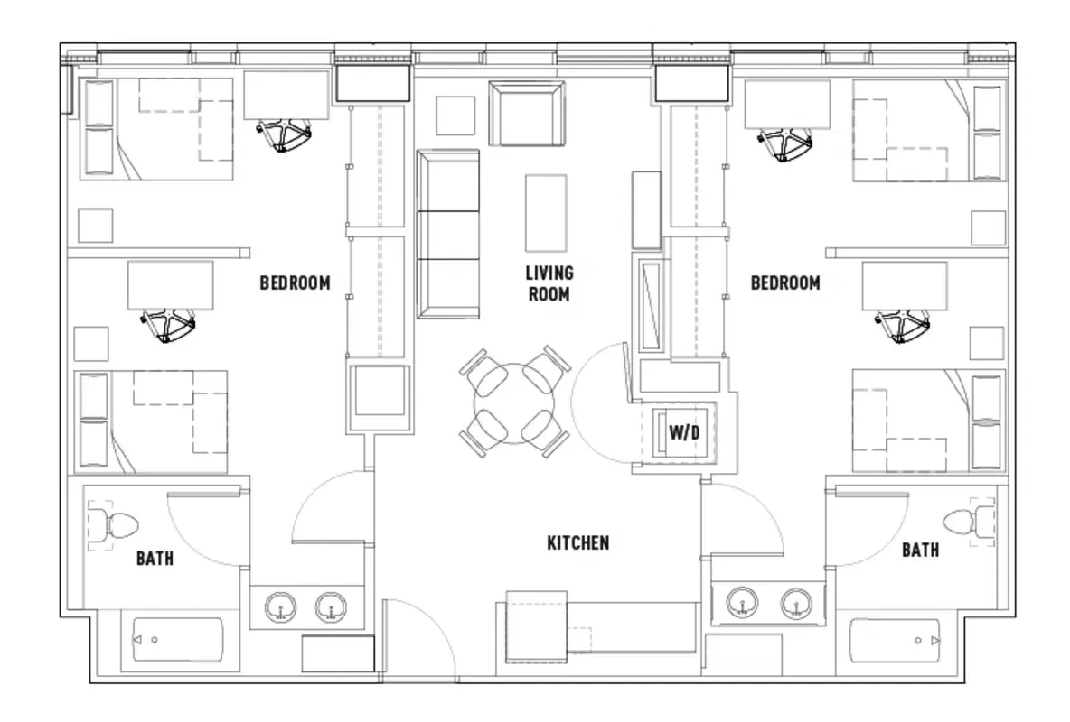 The Summit At University City, Philadelphia – Room in 2 Bed - 2 Bath Suite C