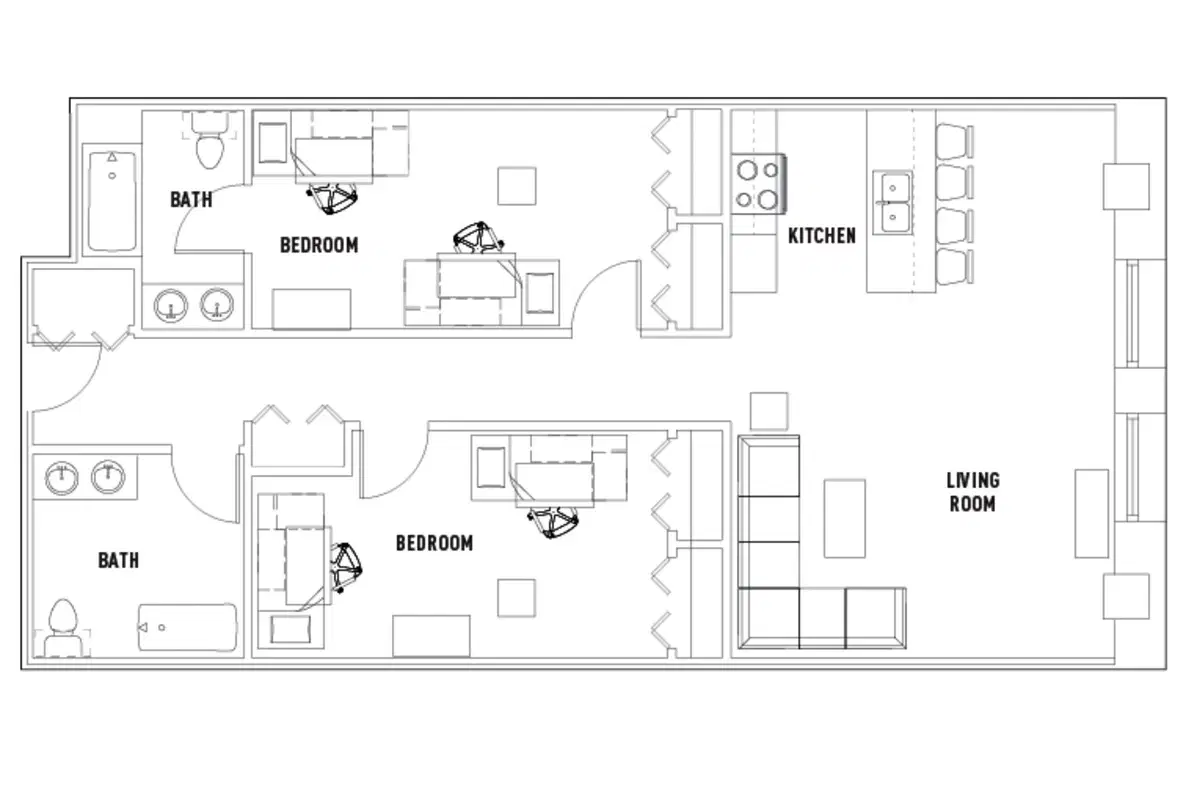 University Crossings, Philadelphia – Room in 2 Bed - 2 Bath F