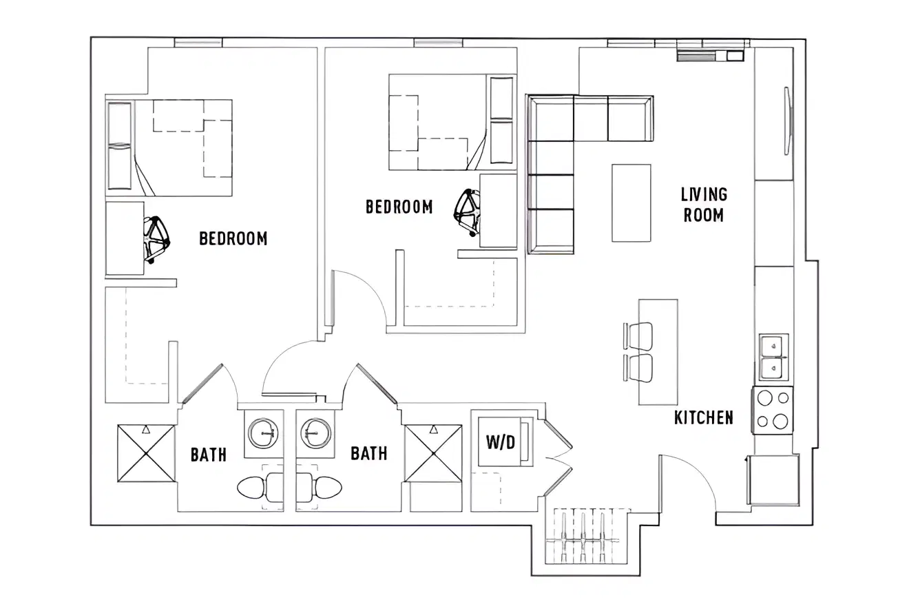 The 515, Eugene – Room in 2 Bed - 2 Bath E