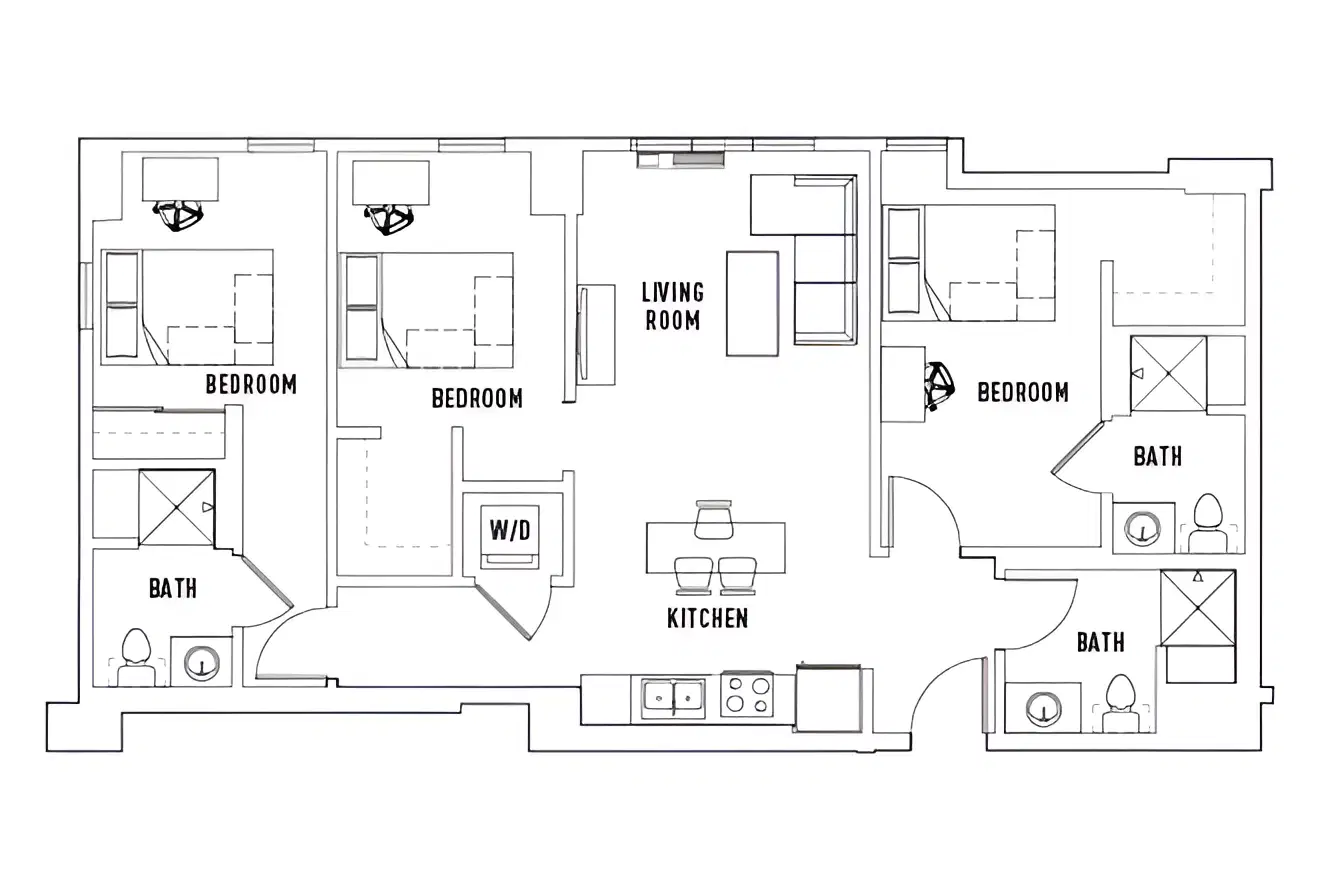 The 515, Eugene – Room in 3 Bed - 3 Bath B